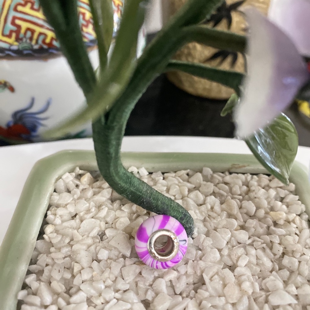 925 Wavy purple bracelet charm